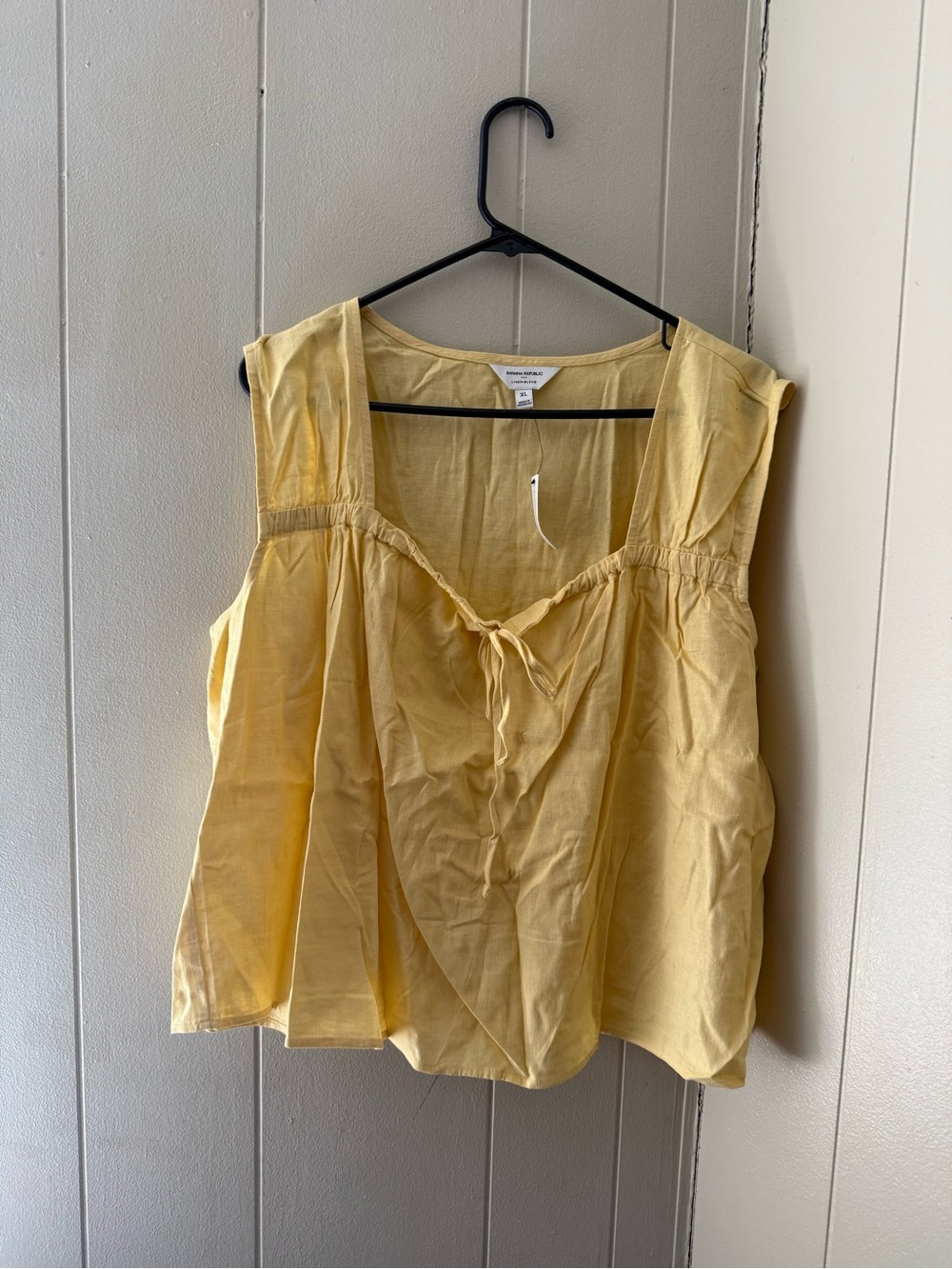 Yellow Linen Top from Banana Republic